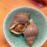 長久鮨 - ある日のお通し。ツブ貝の煮付け