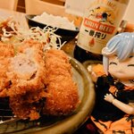 とんかつ はららき 円山店 - 大ヒレカツ定食(180g)1700
                                +600瓶ビール中瓶
