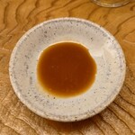 鮨おばな - 溶き芥子醤油で