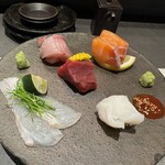 Sushi Nakago - 造り おまかせ5種盛り