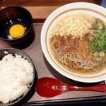 粋麺あみ乃や - 朝定蕎麦卵かけご飯　４００円