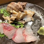 Washokudokoro Ooban - つぶ貝とほうぼう（わがまま盛り合わせ）