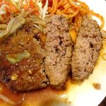アミティ - 日替りランチ（照り焼きハンバーグ）ドカ盛り900円