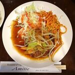 アミティ - 日替りランチ（照り焼きハンバーグ）ドカ盛り900円