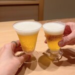 米増 - 春の良き日に千さんと乾杯♪(*^^)o∀*∀o(^^*)♪