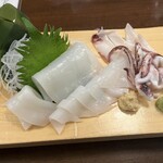 庄や - ヤリイカ刺身〔半身〕