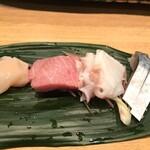 竹ちゃん鮨 - 帆立 トロ タコ しめ鯖　新鮮です