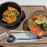 韓国厨房 尹家の食卓 - ハーフ&ハーフ（ビビンバ・冷麺）1078円