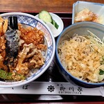 そば処　柳川家 - 料理写真:天丼とミニそばのセット