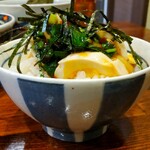 奈つやの中華そば - 味玉ニラダレぶっかけごはん 250円