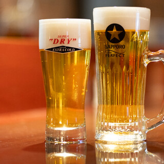 We offer two types of delicious draft beer! Recommended as it goes great with food!