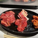 Yakiniku Gyuu Ten - 焼肉ランチ（牛サガリ、牛カルビ、牛バラ、豚サガリ）