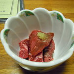 米沢牛亭 ぐっど - お通し(牛刺し)