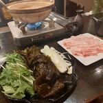 舫 アゲイン - 若布と豚バラしゃぶ