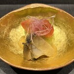 奈良 而今 - 前菜　鮑　春野菜