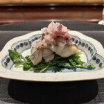 Nara Nikon - 焼物　太刀魚炭火焼きしば漬け クレソン(炭火炙り)