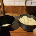 焼肉食べ放題 じゅうじゅう - 左（食べ途中ですが、普通ライス）右（大ライス）！★焼肉食べ放題ランチ（1000円税込）★