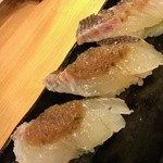 麺哲支店 麺野郎 - 鮨-真鯛の松皮(2014/2)