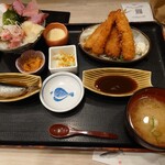 魚がし食堂 - 海鮮丼とフライのセット