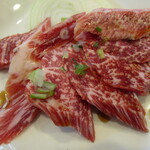 焼肉だるま - 和牛カルビ定食（アップ）