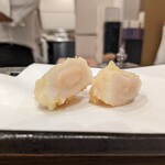 天ぷら わかやま - ホタテは絶妙な火入れ