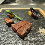 恵比寿 鉄板焼き Sublime - 岩手県産いちぼ赤身肉と季節の野菜