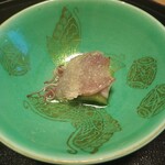 いも膳 - ホタルイカのポン酢ジュレ+キュウリ　ジュレにより濃厚かつさっぱりした手間のかかったお味〜❤ლ(´ڡ`ლ)