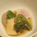 いも膳 - 柔らかな、筍の穂先、こごみが〜。炊き合わせですね。日本人に生まれて良かったと思う大好物の味！❤ლ(´ڡ`ლ)