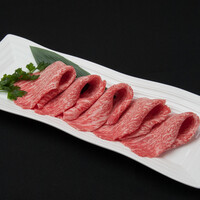 出汁で食べる赤身焼きしゃぶ