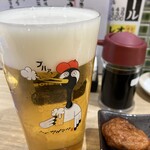 旨い海鮮と揚げたて天ぷら ニューツルマツ 天王寺MIO店 - ビール