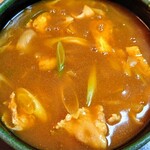 岩正 - カレーうどん＋御飯（小）