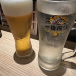 Tsukiji Sushichou - 生ビール　芋焼酎