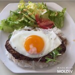 麻里の - 料理写真:目玉ハンバーグ醤油ソースロコモコ