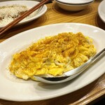 豆富食堂 - 豆腐スクランブルエッグとカラスミ