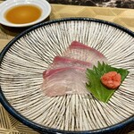 名駅 鉄板焼き 森本Ｘ Premium - ヒラマサのお造り