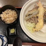 そじ坊 - 大海老天おろしそば定食