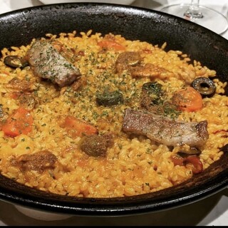 Our proud paella made with plenty of ingredients