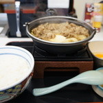 Yoshinoya - 牛すき鍋膳並盛り（２０１４．２．８）