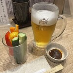 大銀杏 - 生ビールとお通し