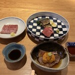 祇園楽味 - 馬刺し、イワシ、マグロ、うに