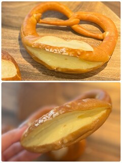 リンデ - ◯プレッツェル バターサンド¥260
…プレッツェルの太い部分に、
無塩バターがたっぷり塗られています。