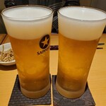 そば一仁 - 生ビール　