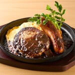 鉄板ハンバーグ&ソーセージ