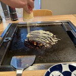 月島もんじゃ・お好み焼き てっぱん - 目の前で調理お好み焼き編