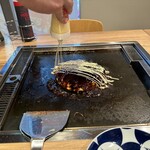 月島もんじゃ・お好み焼き てっぱん - 目の前で調理お好み焼き編