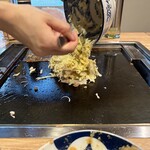 月島もんじゃ・お好み焼き てっぱん - 目の前で調理お好み焼き編