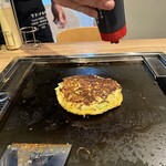 月島もんじゃ・お好み焼き てっぱん - 目の前で調理お好み焼き編