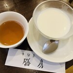 中国菜 膳房 - ラストにあたたかいお茶とデザートの杏仁豆腐が