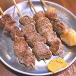 新橋やきとん - 料理写真:ホッペ￥140､タン￥130､ハラミ￥130､カシラ￥130　2024.4.1