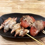 もつ焼き ジョン - 肉巻きしょうが　肉巻きトマト　美味すぎるぜ